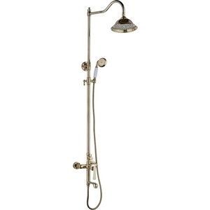 Душевая система Rush Flores с поворотным изливом, золото (FLG0835-5)