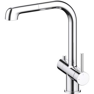 Смеситель для кухни Timo Saona с подключением к фильтру и выдвижным изливом, хром (2346/00FL)