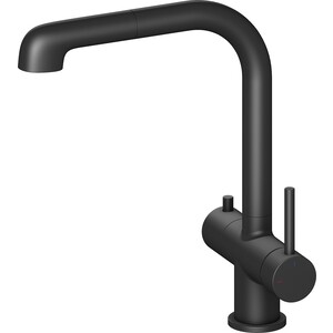 Смеситель для кухни Timo Saona с подключением к фильтру и выдвижным изливом, черный (2346/03FL)