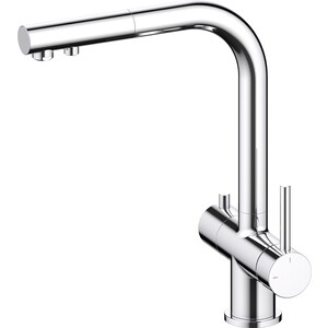 Смеситель для кухни Timo Saona с подключением к фильтру и выдвижным изливом, хром (2356/00FL)
