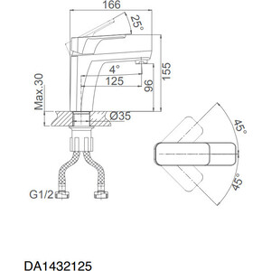 Смеситель для раковины D&K Berlin.Technische черный матовый (DA1432125)
