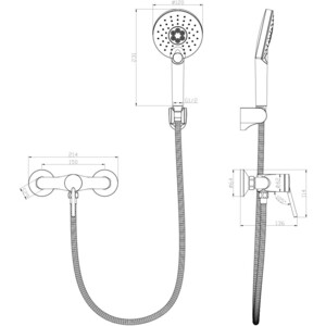 Смеситель для душа Lemark Minima с душем, хром (LM3803C)