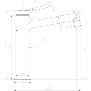 Смеситель для раковины Lemark Minima хром (LM3837C)