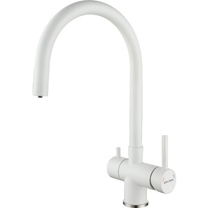 Смеситель для кухни Paulmark Heller с подключением фильтра, матовый белый (He213218-431)