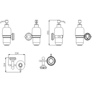 Дозатор жидкого мыла Sapho Astor хром (1325-19)