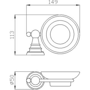 Мыльница Sapho Diamond бронза (1318-02)