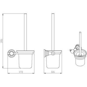 Ершик для унитаза Sapho Diamond хром (1317-08)