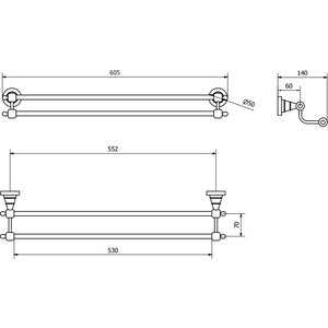 Полотенцедержатель Sapho Diamond хром (1317-11)