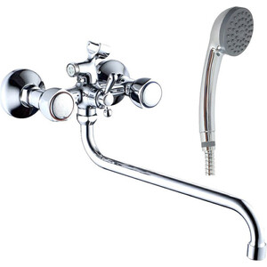 Смеситель для ванны Haiba HB09 универсальный, хром (HB2209)