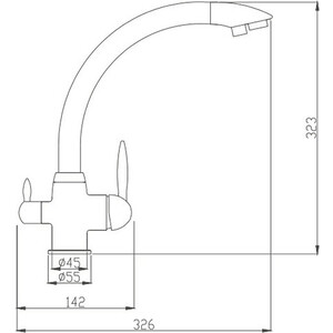Смеситель для кухни Haiba HB845 с подключением фильтра, хром (HB76845)