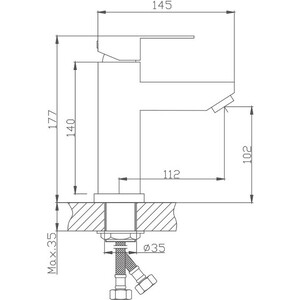 Смеситель для раковины Haiba HB801 нержавеющая сталь (HB10801)