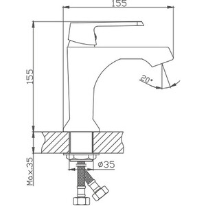Смеситель для раковины Haiba HB804 белый (HB10804)