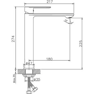 Смеситель для раковины Haiba HB590-7 черный (HB11590-7)