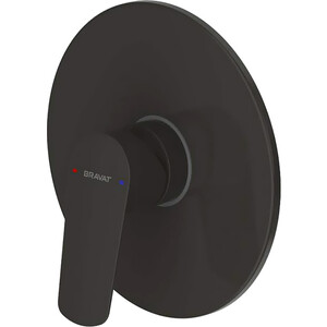 Смеситель для душа Bravat Rhein внешняя часть для D999BW-ENG, черный матовый (PB8429564BW-ENG)