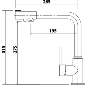 Смеситель для кухни Kaiser Teka под фильтр, бежевый (13044-11)