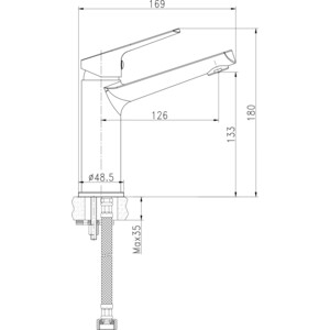 Смеситель для раковины Cersanit Flavis хром (63037)