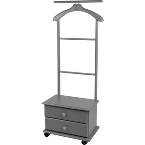 Вешалка костюмная с ящиками на колесах Мебелик В 23Н серый (П0004678)