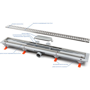 Душевой лоток Veconi VB Harmony 75 черный (V750HB)