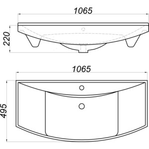 Раковина мебельная Aqwella KIROVIT Стиль 105 (4620008197340)