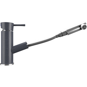 Смеситель для кухни Ulgran U-009 с выдвижным изливом, антрацит (U-009-343)