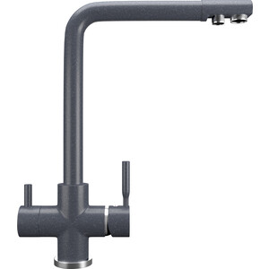 Смеситель для кухни Ulgran U-016 с подключением к фильтру, антрацит (U-016-343)