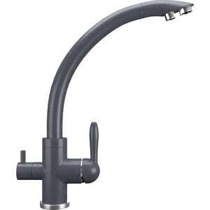 Смеситель для кухни Ulgran U-017 с подключением к фильтру, антрацит (U-017-343)