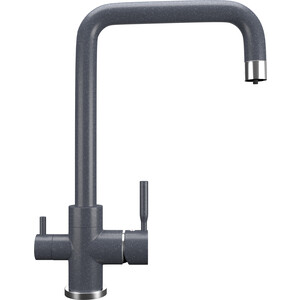 Смеситель для кухни Ulgran U-019 с подключением к фильтру, антрацит (U-019-343)