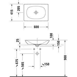 Раковина-чаша Duravit Viu 60х40 (2358600000)