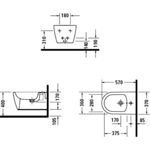 Биде подвесное Duravit Starck (2288150000)
