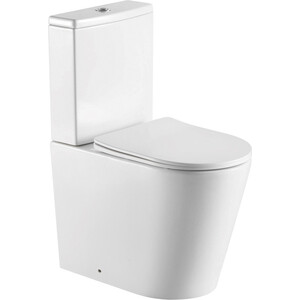 Унитаз-компакт безободковый Aquatek Оберон с сиденьем микролифт (AQ1273S-00)