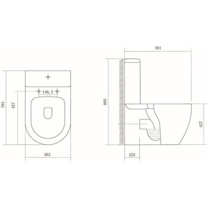 Унитаз-компакт безободковый Aquatek Оберон с сиденьем микролифт (AQ1273S-00)