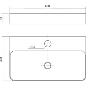 Раковина накладная Aquatek 60х42 (AQ3241-00)