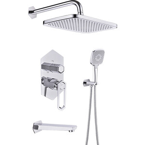 Душевая система Lemark Prizma с изливом, лейка 3 режима (LM3922C)