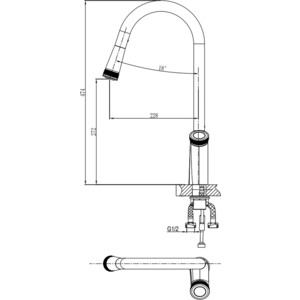 Смеситель для кухни D&K Bayern.Alfeld хром (DA1482501)