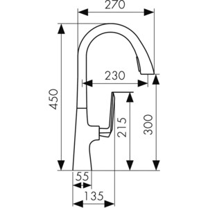 Смеситель для кухни Kaiser Strike выдвижной, Gunmetal (09066-15)
