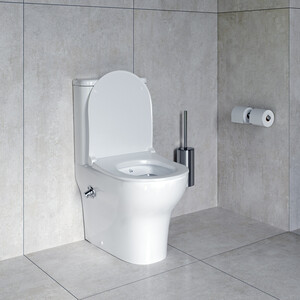 Унитаз-компакт безободковый Vitra Zentrum с сиденьем микролифт, функцией биде и смесителем (9012B003-7226)