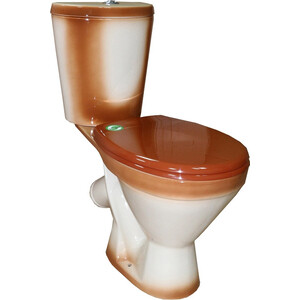 Унитаз-компакт Rosa Элегант с сиденьем, коричневый (4620008195681)