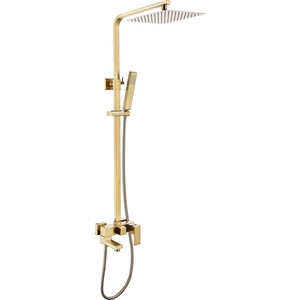 Душевая система Abber Daheim с изливом, золото матовое (AF8216G)