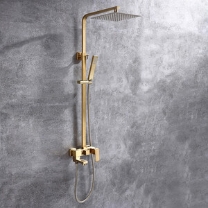 Душевая система Abber Daheim с изливом, золото матовое (AF8216G)