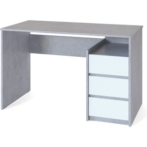 Стол письменный СОКОЛ СПм-21 бетон/белый