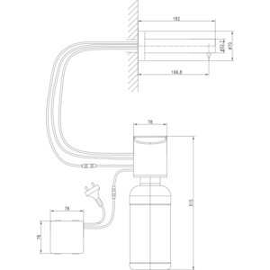 Дозатор для моющих средств Lemark Project настенный бесконтактный (LM4641CE)