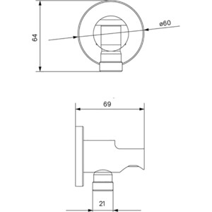 Подключение для шланга IDDIS с держателем, черный (003BL01i62)