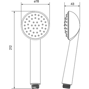 Ручной душ Milardo Niagara хром (NIA1F78M18)