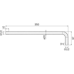 Кронштейн для верхнего душа IDDIS черный (001BB35i61)