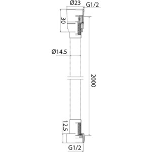 Душевой шланг IDDIS 150 см, черный (04P15BLi19)