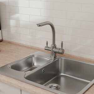 Смеситель для кухни Rush с подключением для фильтра, нержавеющая сталь (MS9035-32)