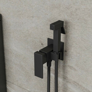 Смеситель для душа Rush Thira c гигиеническим душем, черный матовый (TR3635-99Black)