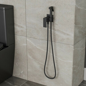 Смеситель для душа Rush Thira c гигиеническим душем, черный матовый (TR3635-99Black)