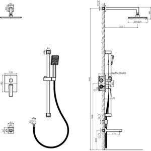 Душевая система Rush Thira хром (TR3635-60)