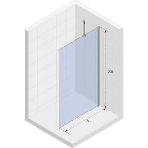 Душевой уголок Riho Novik Z400 walk-in 90х90 прозрачная, хром (G003030120)